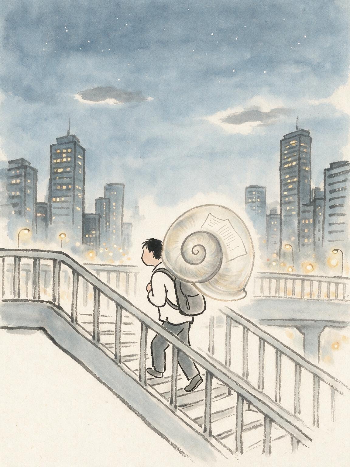 我们在大城市背上了房贷，就像蜗牛背上了壳，去哪儿都慢些，…