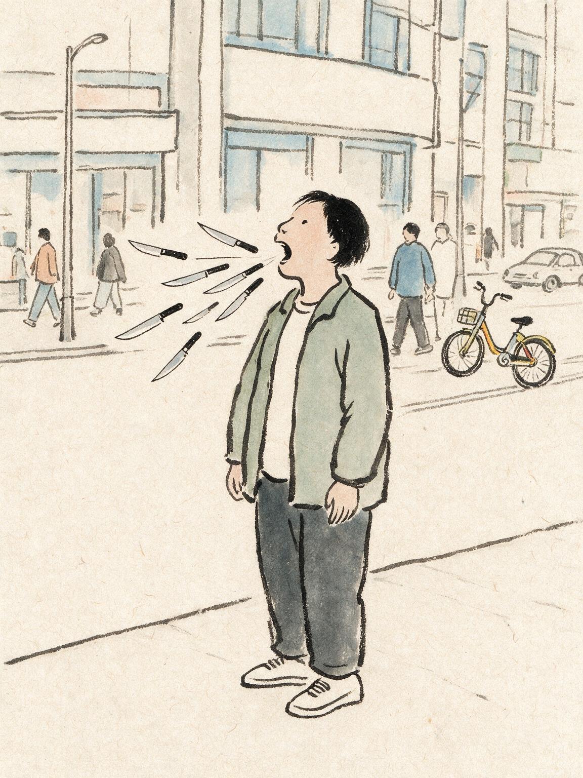 自嘲时，我是脱口秀演员；嘲笑别人时，我是毒舌评委；被嘲笑…